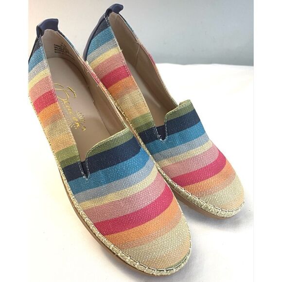 Beacon Fashion Multicolored Canvas Loafers Women’s Shoes Size 7 Medium New - Picture 2 of 12